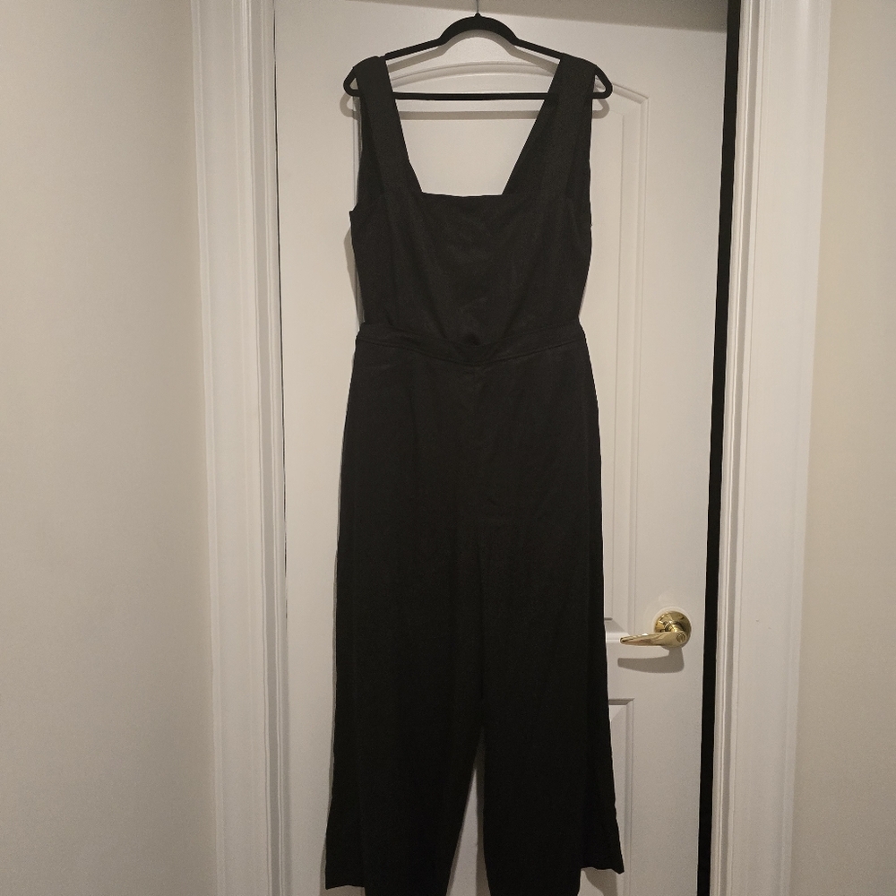NWT VETTA Capsule Apron Wide Leg Pants Size 16 Black - Picture 2 of 5